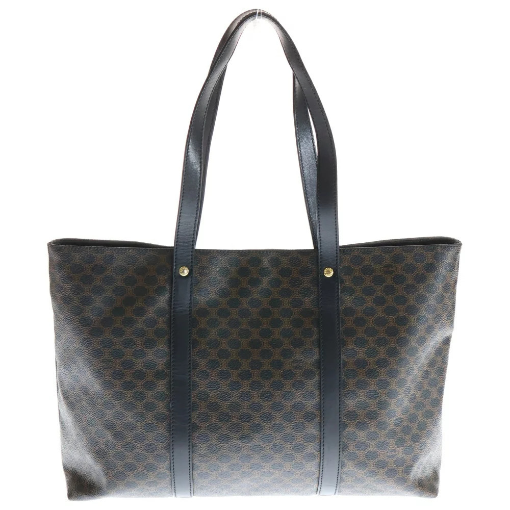 CELINE Macadam Triomphe Patterned Handbag Brown - Picture 2 of 6